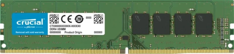 Crucial CT8G4DFRA32A 8 GB - 1 x 8GB, DDR4 288-pin DIMM, 3200MT/s, CL22, Green color - Featured Image