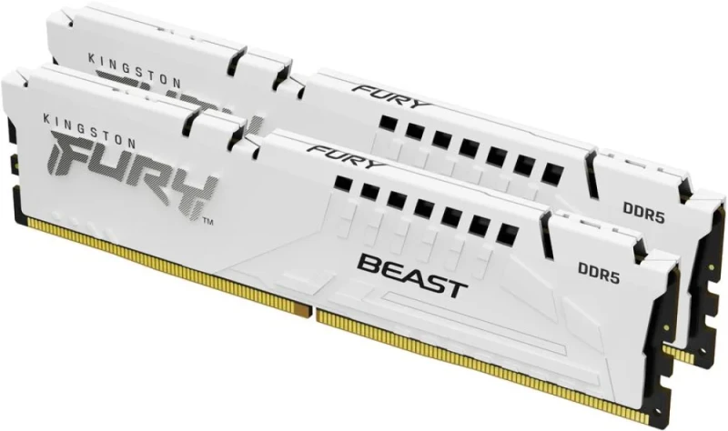 Kingston FURY Beast 32 GB - 2 x 16GB, DDR5 288-pin DIMM, 6000MT/s, CL30, White color - Featured Image
