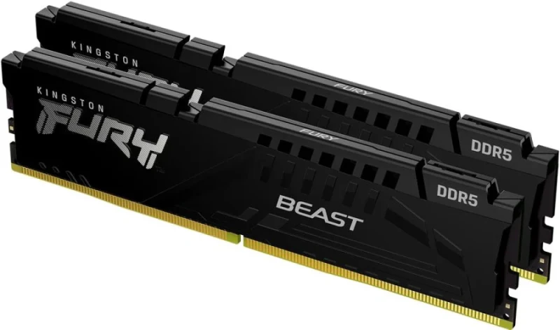 Kingston FURY Beast 64 GB - 2 x 32GB, DDR5 288-pin DIMM, 6000MT/s, CL36, Black / Silver color - Featured Image