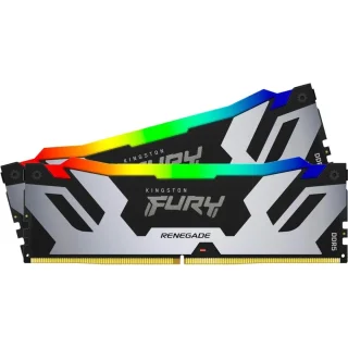 Kingston Fury Renegade RGB 32 GB - 2 x 16GB, DDR5 288-pin DIMM, 6400MT/s, CL32, Silver / Black color