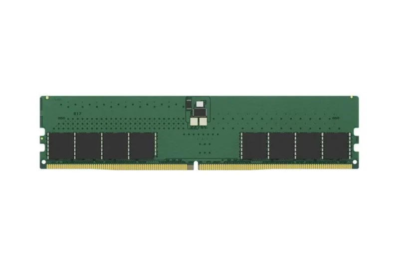 Kingston ValueRAM 32 GB - 1 x 32GB, DDR5 288-pin DIMM, 5600MT/s, CL46, Green / Black color - Featured Image