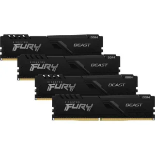 Kingston FURY Beast 64 GB - 4 x 16GB, DDR4 288-pin DIMM, 3200MT/s, CL16, Black color