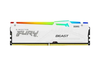 Kingston FURY Beast RGB 16 GB - 1 x 16GB, DDR5 288-pin DIMM, 6000MT/s, CL30, White color