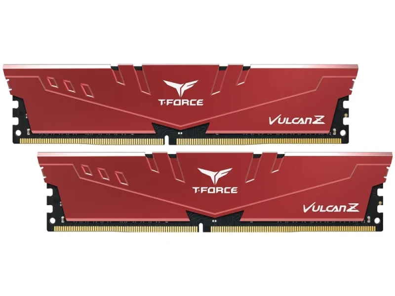 TEAMGROUP T-Force Vulcan Z 32 GB - 2 x 16GB, DDR4 288-pin DIMM, 3200MT/s, CL16, Red color - Featured Image