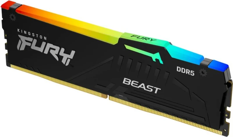 Kingston FURY Beast RGB 32 GB - 1 x 32GB, DDR5 288-pin DIMM, 6400MT/s, CL32, Black color - Featured Image