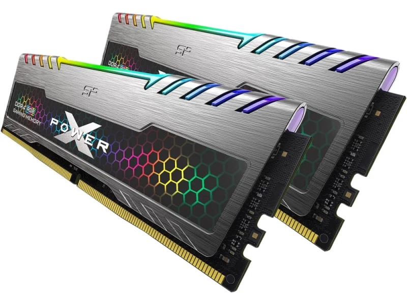 Silicon Power XPOWER Turbine RGB 32 GB - 2 x 16GB, DDR4 288-pin DIMM, 3200MT/s, CL16, Silver / Black color - Featured Image