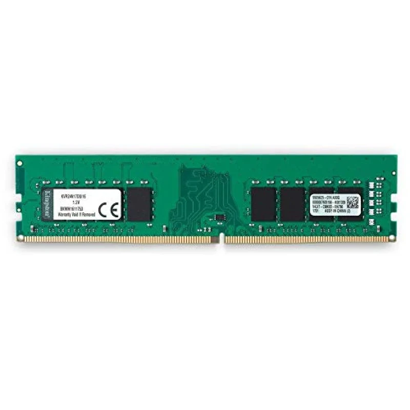 Kingston ValueRAM 16 GB - 1 x 16GB, DDR4 288-pin DIMM, 2400MT/s, CL17, Black / Green color - Featured Image