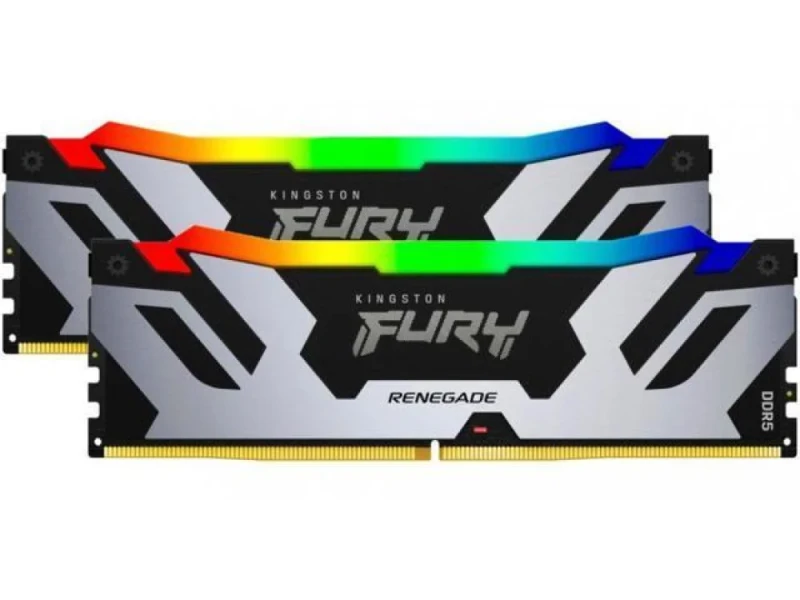 Kingston Fury Renegade RGB 48 GB - 2 x 24GB, DDR5 288-pin DIMM, 7200MT/s, CL38, Silver / Black color - Featured Image