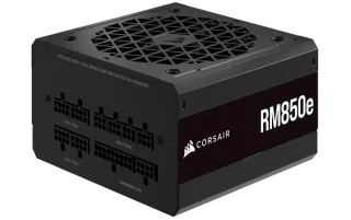 Corsair RM850e (2023) 850W 80+ Gold Fully Modular ATX PSU – ATX 3.1 Certified, Low-Noise with Zero RPM Fan, PCIe 5.1/12VHPWR Support, Multiple PCIe & SATA Connectors, Compact 140 mm Depth, Black High-Efficiency Gaming & Workstation Power Supply