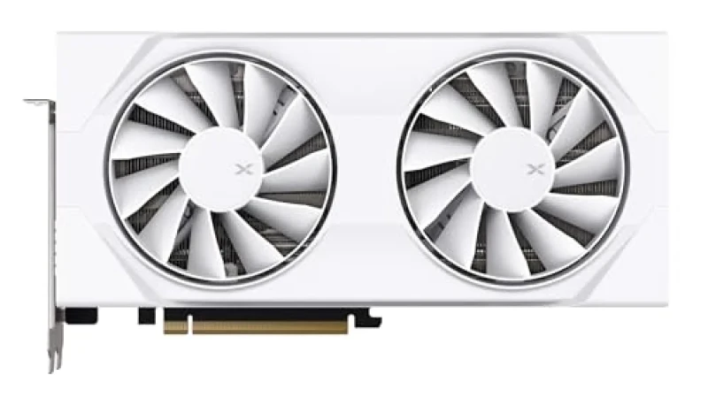 XFX Swift OC Radeon RX 9060 XT 16GB White - 16GB GDDR6, 3320MHz Boost Clock, 2780MHz Game Clock, RDNA 4, 2048 Stream Processors, PCIe 5.0 x16, 128-bit, 20Gbps Memory, 322GB/s Bandwidth, Dual Fan Cooling, HDMI 2.1b & 2x DisplayPort 2.1a, 160W TDP, 8-pin Power, 270mm Length, DirectX 12 Ultimate, White - Featured Image