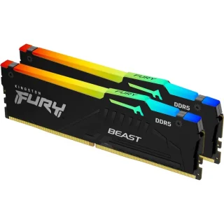 Kingston FURY Beast RGB 32 GB - 2 x 16GB, DDR5 288-pin DIMM, 6000MT/s, CL36, Black color