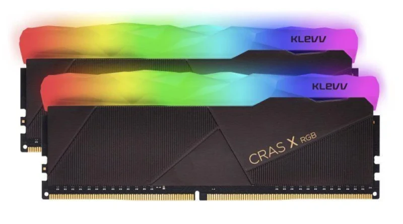 Klevv CRAS X RGB 16 GB - 2 x 8GB, DDR4 288-pin DIMM, 3600MT/s, CL18, Black color - Featured Image