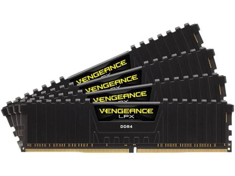 Corsair Vengeance LPX 128 GB - 4 x 32GB, DDR4 288-pin DIMM, 3200MT/s, CL16, Black / Yellow color - Featured Image