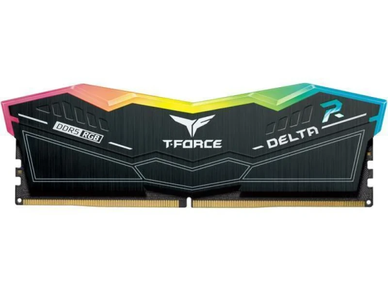 TEAMGROUP T-Force Delta RGB 64 GB - 2 x 32GB, DDR5 288-pin DIMM, 6400MT/s, CL30, Black color - Featured Image