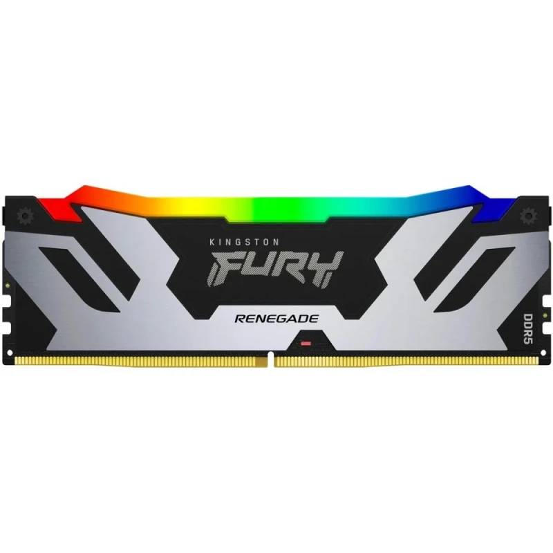Kingston Fury Renegade RGB 16 GB - 1 x 16GB, DDR5 288-pin DIMM, 6400MT/s, CL32, Silver / Black color - Featured Image
