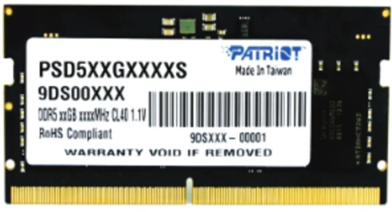Patriot Signature Line 16 GB - 1 x 16GB, DDR5 288-pin DIMM, 4800MT/s, CL46, Black color - Featured Image