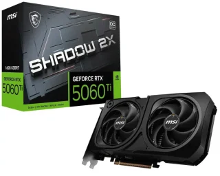 MSI SHADOW 2X OC PLUS GeForce RTX 5060 Ti 16GB – NVIDIA Next-Gen GPU, 16GB GDDR6, Boost Clock up to 2650 MHz, Dual-Fan SHADOW Cooling, Factory Overclock, Ray Tracing & DLSS, PCIe 4.0, HDMI/DP Outputs, 226 mm