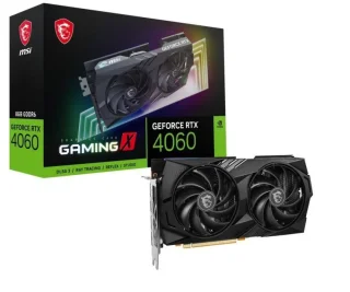 MSI GAMING X GeForce RTX 4060 8GB GDDR6 Graphics Card - 2595MHz Boost Clock, TWIN FROZR 9 Dual Fan Cooling, TORX Fan 5.0, PCIe 4.0 x8, DLSS 3, Ray Tracing, HDMI 2.1a, 3x DisplayPort 1.4a, 247mm Length, Black