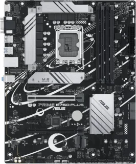 ASUS PRIME B760-PLUS Intel B760 LGA 1700 ATX Motherboard - DDR5 Support, PCIe 5.0 x16 SafeSlot, 3x M.2 PCIe 4.0 Slots, Realtek 2.5Gb LAN, HDMI/DisplayPort/VGA, USB 3.2 Gen 2x2 Type-C, Aura Sync RGB, 12th/13th/14th Gen Intel CPU Support