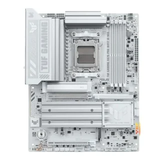 ASUS TUF GAMING X870-PRO WIFI7 W NEO AMD X870 ATX Motherboard - AM5 Socket, Supports Ryzen 9000/8000/7000 Series CPUs, DDR5 up to 8600MHz+ OC, PCIe 5.0 x16 SafeSlot, 4x M.2 Slots (2x PCIe 5.0 + 2x PCIe 4.0), WiFi 7 + Bluetooth 5.4, 5Gb Ethernet, USB4 40Gbps Type-C, Front USB 20Gbps with PD Fast Charge, Aura Sync RGB, Black/White TUF Design