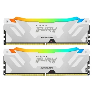Kingston FURY Renegade 32 GB - 2 x 16GB, DDR5 288-pin DIMM, 7200MT/s, CL38, White / Silver color