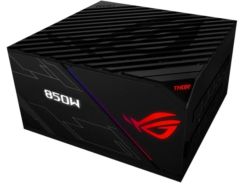 Asus ROG THOR 850P - 850 W ATX Power Supply, 80+ Platinum, Fully Modular, Black / Red Color - Featured Image