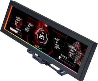 Lian Li 8.8" Universal LCD Display Screen - 1920x480 IPS Panel, USB Powered, HDMI Interface, AIDA64 Compatible, Custom System Monitoring Display, Slim Design for PC Cases, Plug and Play
