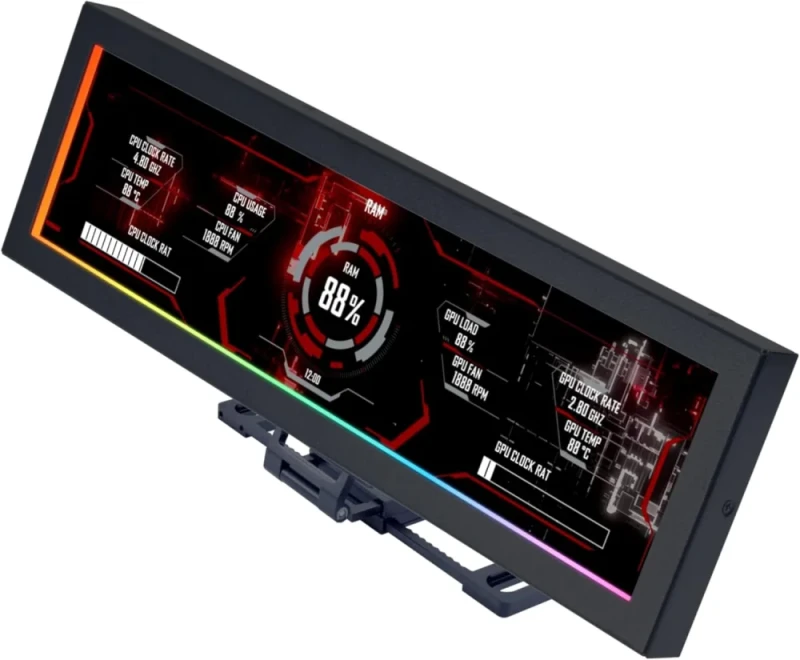 Lian Li 8.8" Universal LCD Display Screen - 1920x480 IPS Panel, USB Powered, HDMI Interface, AIDA64 Compatible, Custom System Monitoring Display, Slim Design for PC Cases, Plug and Play - Featured Image