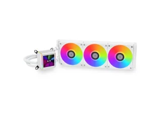 Lian Li Galahad II LCD - 300 - 2450 RPM, 30 dB, White color, AIO Watercooler, 360mm radiator