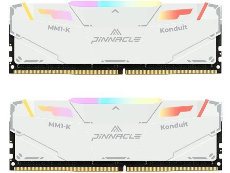 Timetec PINNACLE Konduit RGB 16 GB - 2 x 8GB, DDR4 288-pin DIMM, 3200MT/s, CL16, White color - Featured Image