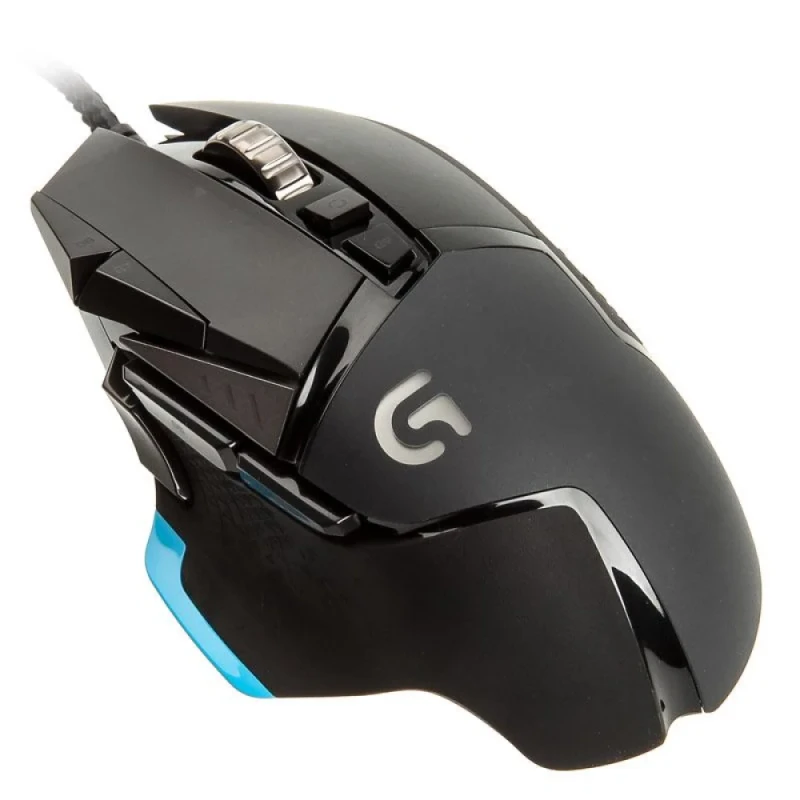 Logitech G502 Proteus Core - Wired Optical Mouse, 12000 DPI, Black / Blue color - Featured Image