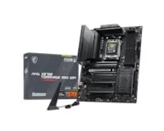 MSI MAG X870E TOMAHAWK MAX WIFI - AMD X870E ATX motherboard, AM5 socket (Ryzen 7000/8000/9000 support), DDR5 dual-channel up to 256GB (8400MT/s OC), PCIe 5.0 x16 + multiple PCIe 5.0 M.2 slots (Lightning Gen5), 14+2+1 Duet Rail VRM 80A SPS, 8-layer PCB, Wi-Fi 7 + 5G LAN, USB4 40Gbps, HDMI 2.1 + DP 1.4, EZ DIY design, extended heatsinks, EZ M.2 Shield Frozr II, Audio Boost 5
