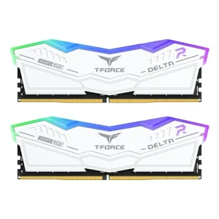 TEAMGROUP T-Force Delta RGB 32 GB - 2 x 16GB, DDR5 288-pin DIMM, 6400MT/s, CL38, White color