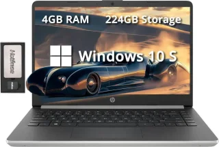 HP 14-inch FHD Laptop - Intel Pentium Silver N5000 (4C/4T up to 2.7GHz), 4GB DDR4, 64GB eMMC + 160GB docking storage bundle, Intel UHD Graphics 605, 1920x1080 anti-glare display, Wi-Fi 5 + Bluetooth, USB-C + USB-A + HDMI 1.4, 720p webcam, 41Wh battery, Windows 10 S, silver