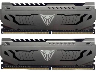 Patriot Viper Steel 8 GB - 2 x 4GB, DDR4 288-pin DIMM, 3200MT/s, CL16, Silver / Black color