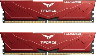 TEAMGROUP T-Force VulcanÎ± 32 GB - 2 x 16GB, DDR5 288-pin DIMM, 5600MT/s, CL40, Red color