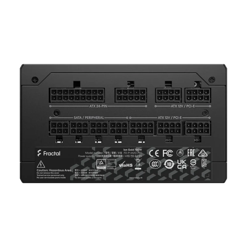 Fractal Design Ion Gold - 750 W ATX Power Supply, 80+ Gold, Fully Modular, Black Color - Featured Image