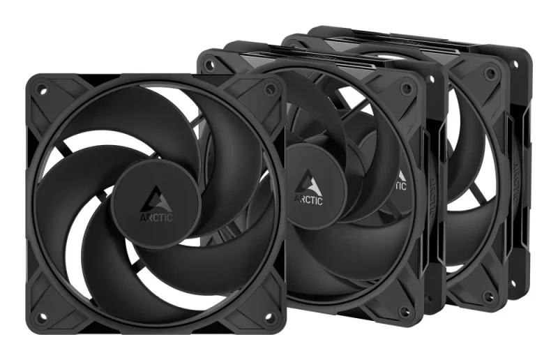 ARCTIC P14 Pro Reverse 3-Pack - 140mm PWM fan, 98 CFM Airflow, 400 - 2650 RPM, Black Color - Featured Image