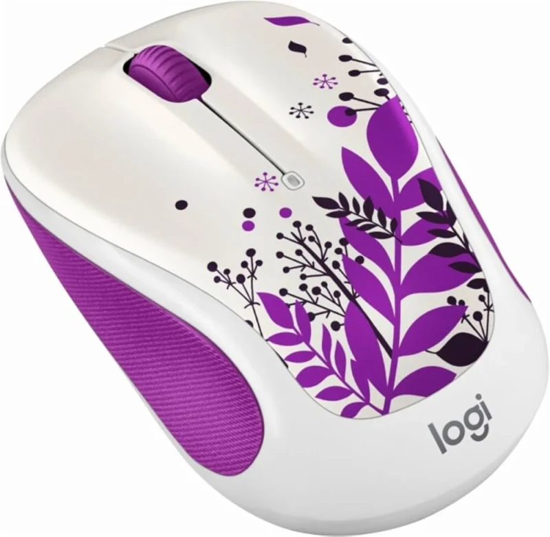 Logitech M325 - Wireless Optical Mouse, White / Purple color - Featured Image