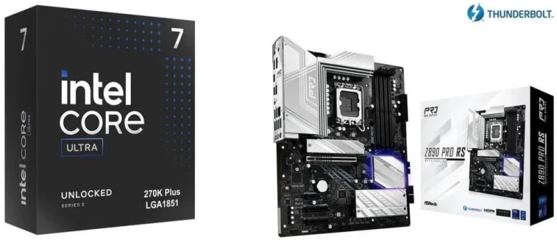 Intel Core Ultra 7 270K Plus + ASRock Z890 Pro RS - Featured Image
