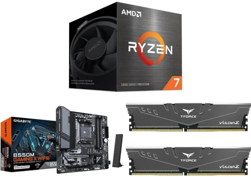 AMD Ryzen 7 5700 + GIGABYTE B550M GAMING X WIFI6 + T-FORCE VULCAN Z 16GB (2 x 8GB) DDR4 3200 - Featured Image