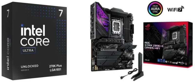 Intel Core Ultra 7 270K Plus + ASUS ROG STRIX Z890-E GAMING WIFI - Featured Image