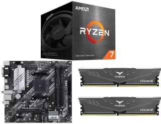 AMD Ryzen 7 5700 + ASUS PRIME B550M-A AC + Team T-FORCE VULCAN Z 16GB (2 x 8GB) DDR4 3200