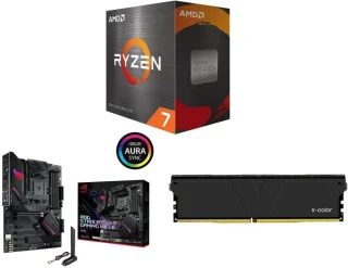 AMD Ryzen 7 5800XT + Asus ROG Strix B550-F Gaming WiFi II + v-color DDR4 16GB 3200MT/s