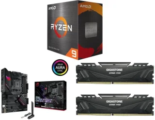 AMD Ryzen 9 5900XT + Asus ROG Strix B550-F Gaming WiFi II + Gigastone GST Game Pro 32GB (2 x 16GB) DDR4 3200