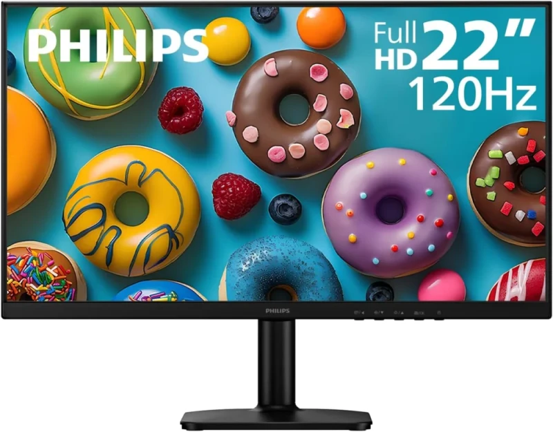 Philips 22E2N1100L - 22 inch Computer Monitor, Full HD 1920x1080 IPS Display, 120Hz Refresh Rate, 1ms MPRT, Adaptive-Sync, LowBlue Mode, Flicker-Free, HDMI & VGA - Featured Image