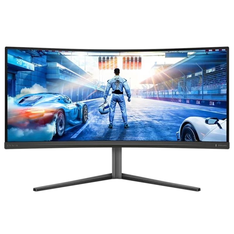 Philips Evnia 34M2C5500Q 34" WQHD Curved Gaming Monitor – 3440x1440, Fast VA, 200Hz, 0.3ms, DisplayHDR 400, Adaptive Sync, 98% DCI-P3, 99% Adobe RGB, SmartImage Game Modes, MultiView & Height Adjustable Stand - Featured Image