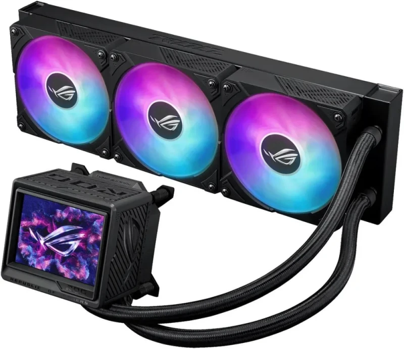 ASUS ROG Ryujin III 360 ARGB Extreme AIO CPU Liquid Cooler - 360mm Radiator, Asetek Gen8 V2 Pump, 3x 120mm Magnetic ARGB Fans, Customizable 3.5" LCD Display, High Airflow & Static Pressure Design, AMD AM5/AM4 & Intel Core Ultra/LGA1851/LGA1700 Ready, Premium Gaming Water Cooler - Featured Image