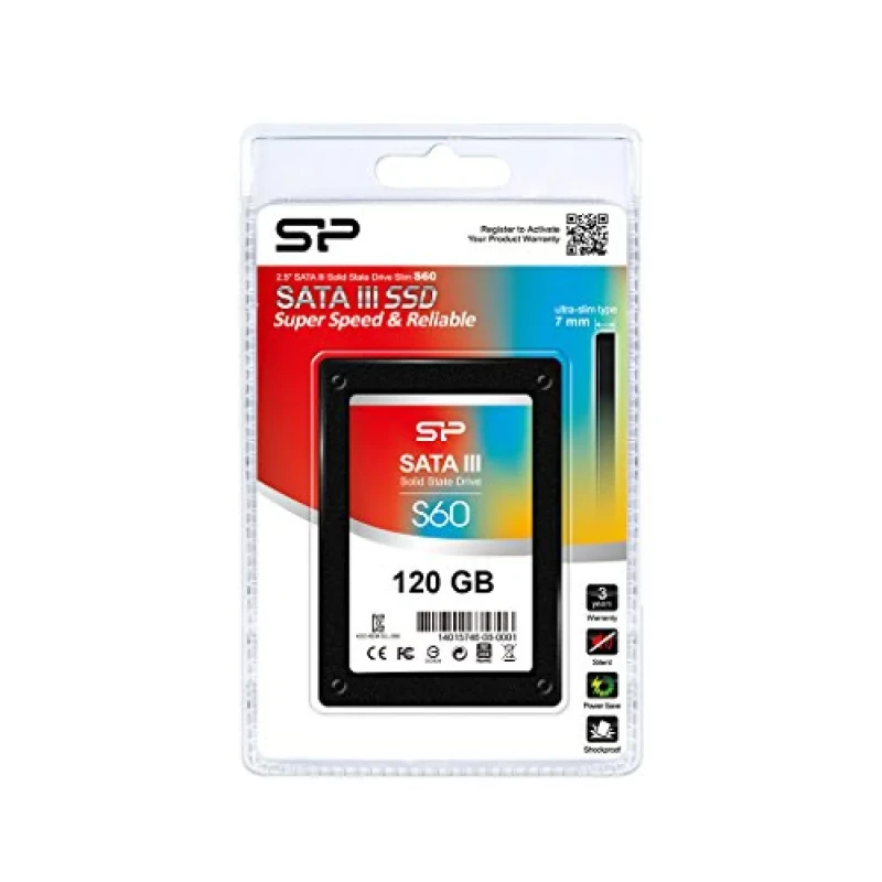 Silicon Power S60 3K P/E - 120 GB SSD, SATA 6.0 Gb/s, 2.5" - Featured Image