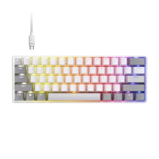 Corsair CLIPPER PRO MINI 60 - Gaming Wired, Wired Keyboard, Corsair MGX HYPERDRIVE CORE Switches, RGB Backlit, Tenkeyless, White / Gray Color